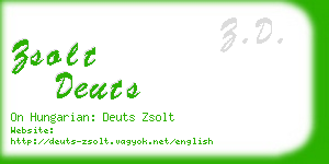 zsolt deuts business card